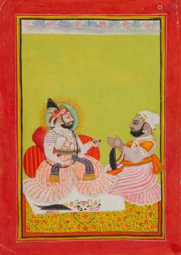 An Indian Miniature Painting 11 1/2 x 8 1/4 inches
