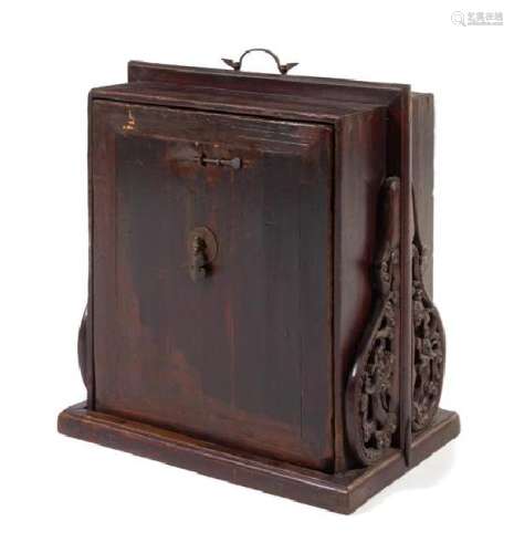 * A Chinese Hardwood Traveling Scholar's Bookcase,