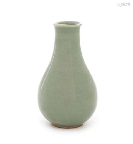 * A Small Chinese Celadon Glazed Porcelain Vase Height