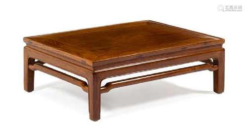 * A Chinese Huanghuali Kang Table, Kangji Height 9 3/4