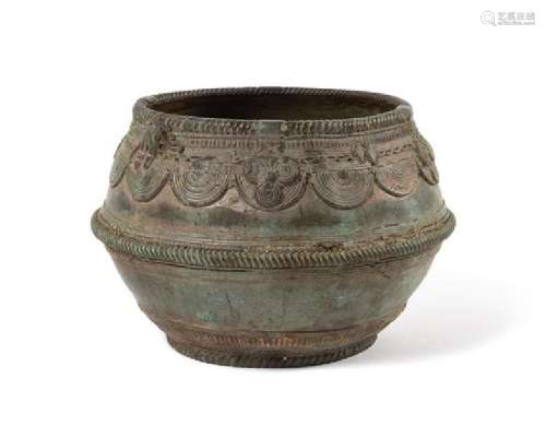 An Indian Bronze Bowl Diameter 5 inches.