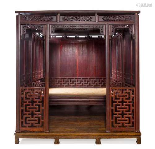 * A Large Chinese Hongmu Ten-Post Canopy Bed,