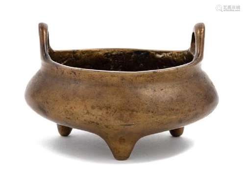 A Gilt Bronze Incense Burner Diameter 4 inches.