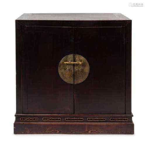 * A Chinese Hardwood Chest, Gui Height 36 x width 36 x