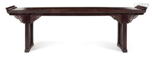 * A Large Chinese Hongmu Altar Table Qiaotou'an Height
