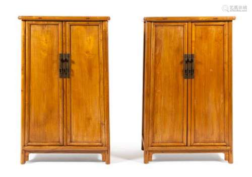 * A Pair of Chinese Hardwood Storage Cabinets,