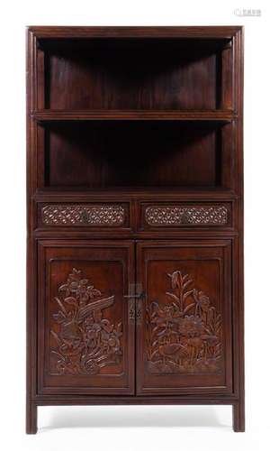 * A Chinese Hongmu Display Cabinet Lianggegui Height 71