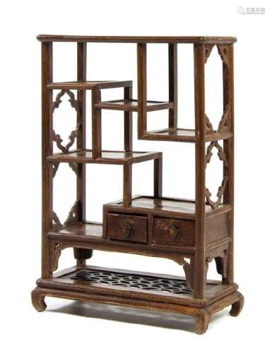 A Jichimu Wood Displaying Cabinet, Duobaoge Height 26