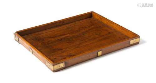 * A Chinese Huanghuali Rectangular Tray, Pan Length 11