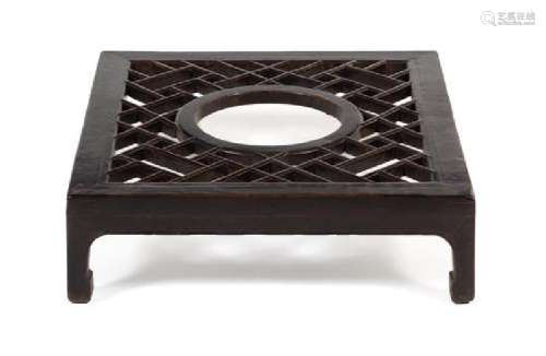 * A Chinese Black Lacquered Softwood Footrest, Jiaota