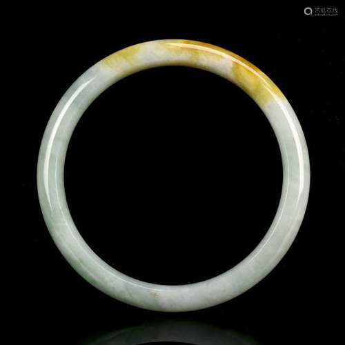 Large Pale Celadon Jadeite Bangle