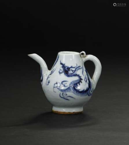 Ming Style Blue and White 'Dragon' Teapot