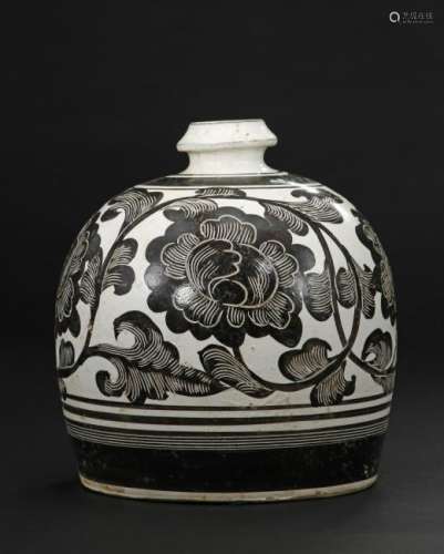 Large Cizhou Incised and Painted Truncated Meiping