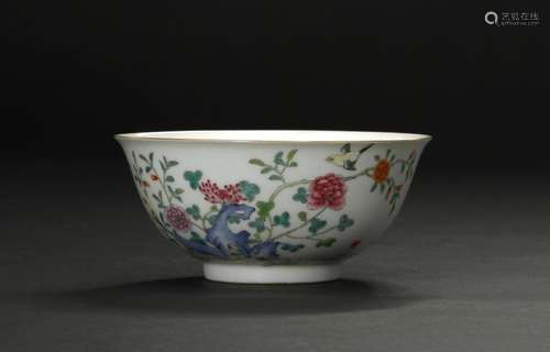 Famille Rose 'Peony' Bowl