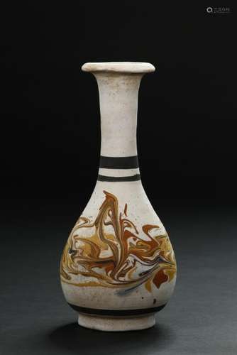 Rare Cizhou Painted Buff Ware Vase