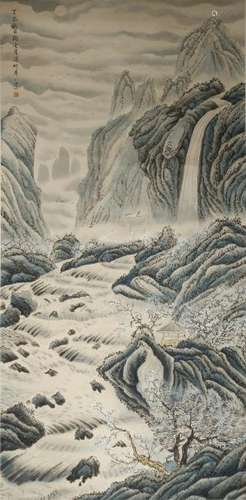 Landscape Scroll, Attributed to Tao Lengyue