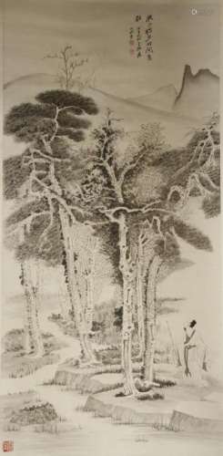 Chinese Scroll Painting of Landscape, Zhang Daqian