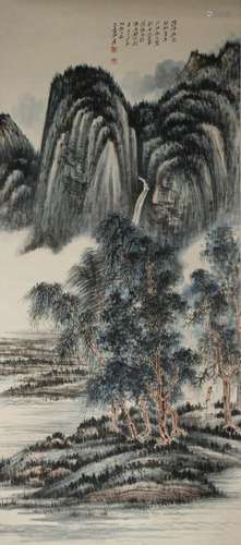 Chinese Scroll Painting of Landscape, Zhang Daqian