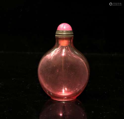 Pink Glass Snuff Bottle