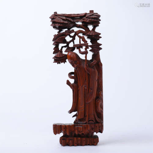 CHINESE BOXWOOD CARVED FIGURE