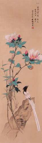 CHINESE SCROLL PAINTING OF BIRD AND FLOWER