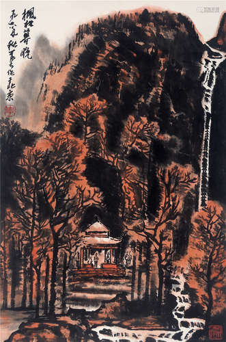 CHINESE SCROLL PAINTING OF MOUNTAIN VIEWS