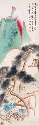 CHINESE SCROLL PAINTING OF MOUNTAIN VIEWS