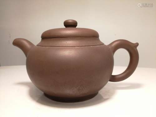 Early 20th C. Yixing Zisha Teapot Marked WU YUN GEN