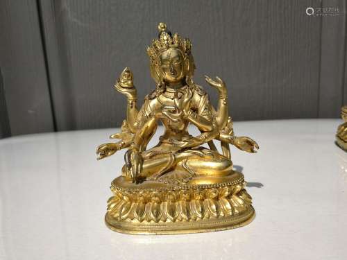 17th/18th Century Han-Style Gilt Bronze Buddha