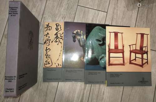 Set of Four Christie's Catalogues of Chinese Artwork