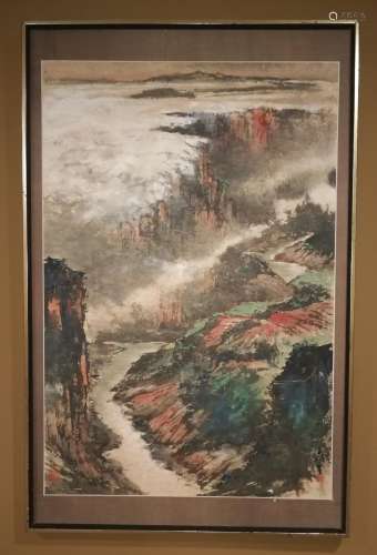HUANG LEISHENG Colorful Ink Landscape Painting