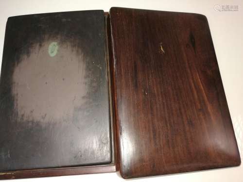 Qing Dy Chinese Duan Inkstone With Original Wood Box