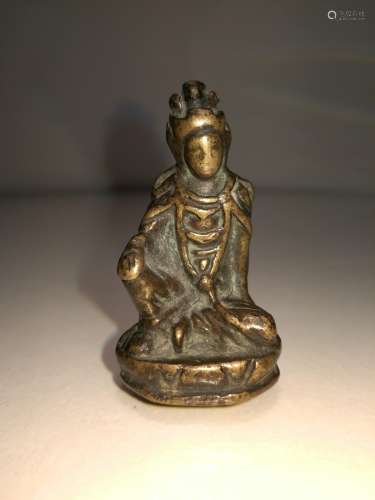 Yuan Dynasty Chinese Bronze Sitting Buddha Statue