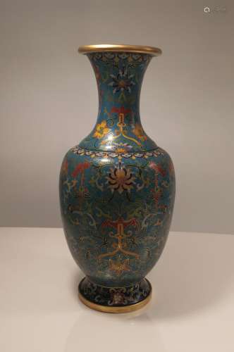 20th C. Cloisonne Vase Marked PEKING DE XING CHENG ZHI