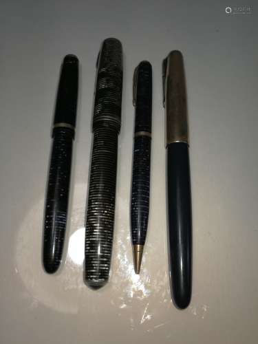 Four Old Parker Pens