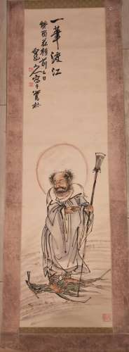 BAI LONG SHAN REN(1867-1938) Watercolor Painting Scroll