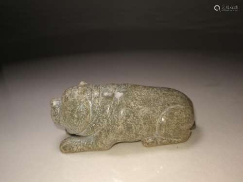Antique Chinese Jade Carving Pig