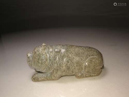 Antique Chinese Jade Carving Pig