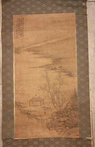 Chinese Artist HUANG JUN Landscape Painting on Silk
