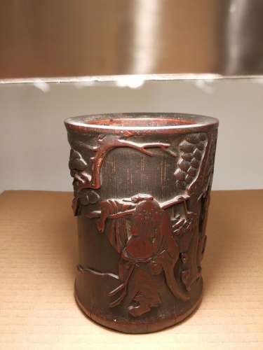 17th/18th Century Chinese Bamboo Carving Brush Pot
