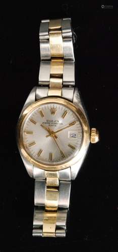 A ladies Rolex Oyster Perpetual Date automatic wrist watch