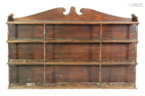 A George IV mahogany three tier bookshelf