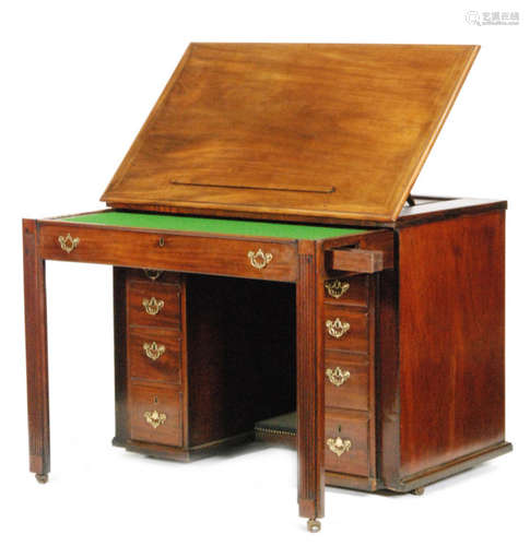 A 19th Century mahogany architects desk