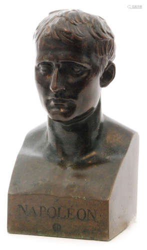 A late 19th Century head and shoulders bust of Napoleon