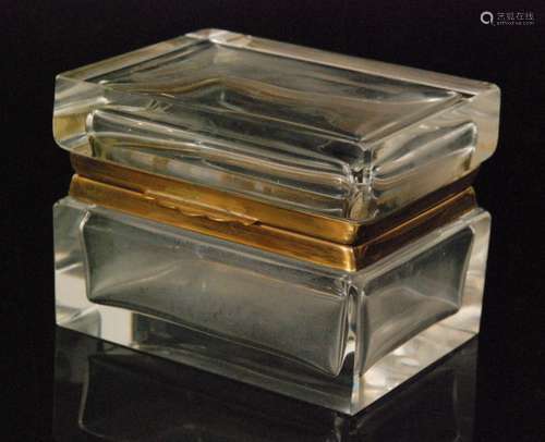 A 19th Century Palais Royal clear crystal glass box