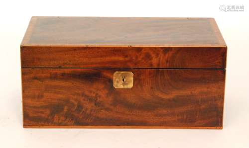 A late Regency period mahogany writing box