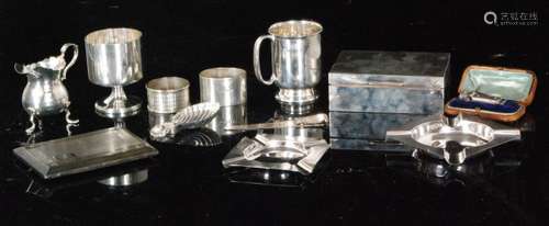 A small parcel lot of hallmarked silver items