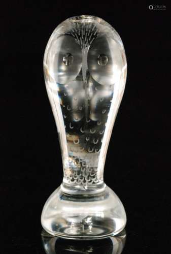 A post war Kosta crystal glass paperweight