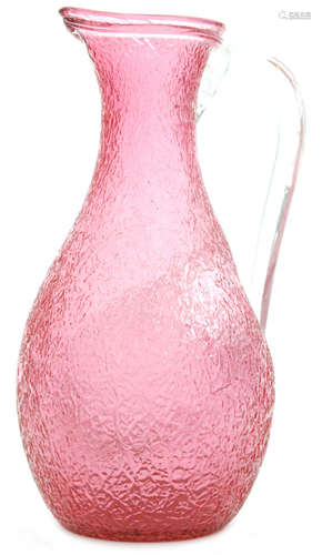 A late 19th Century Stourbridge glass champagne jug