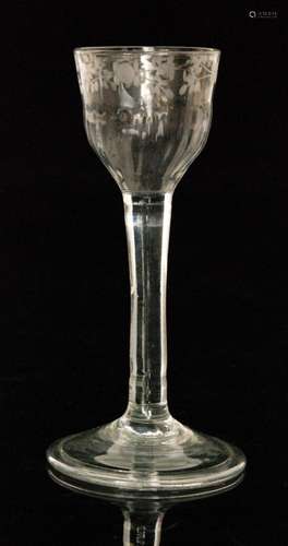 An 18th Century drinking glass circa 1740